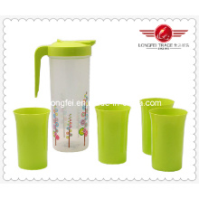 BPA jarra de plástico con juego de taza (lf10754)